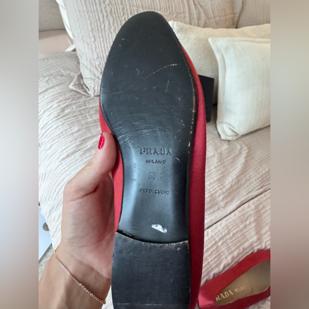 Prada Women's Scarlet Flats🧡 - Picture 6 of 6
